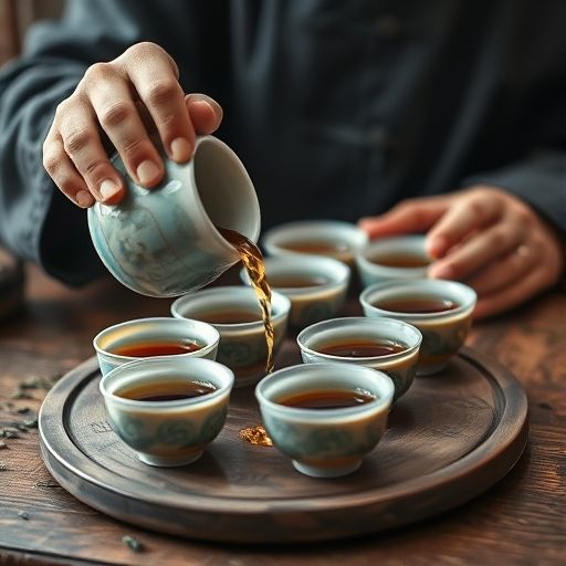 工夫茶冲泡场景