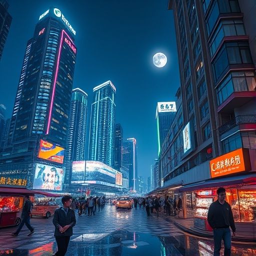 深圳龙华区夜景
