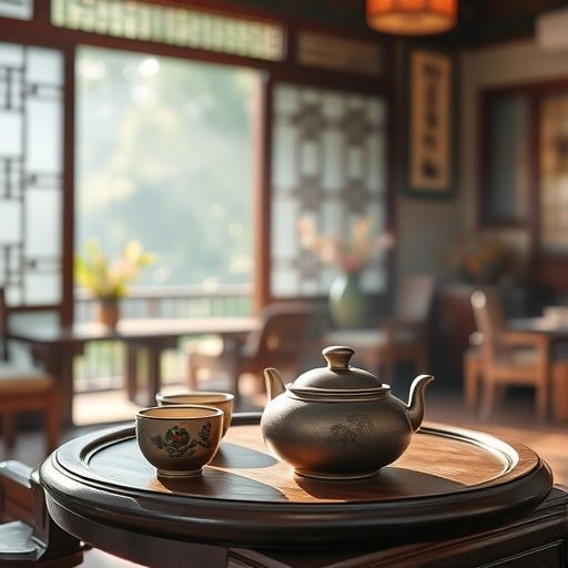 广州茶肆内的传统茶具