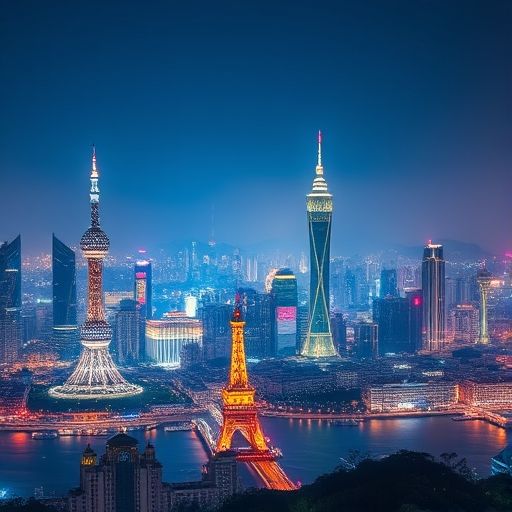 广州夜景全景