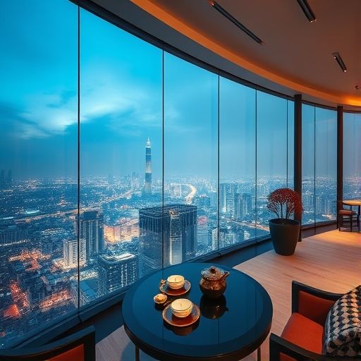 深圳高楼茶室夜景