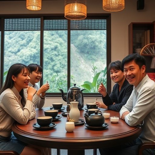 朋友聚会在深圳喝茶工作室