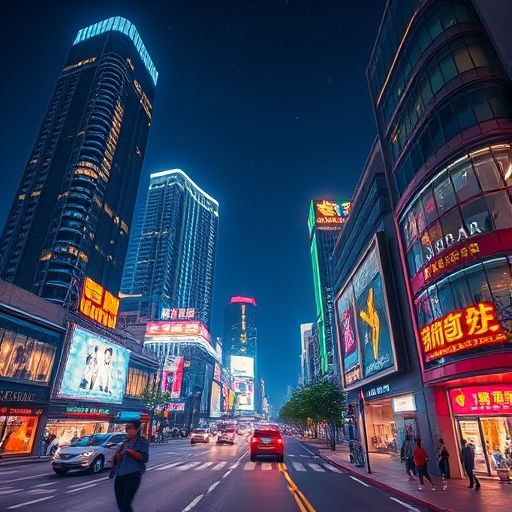 广州天河区夜景
