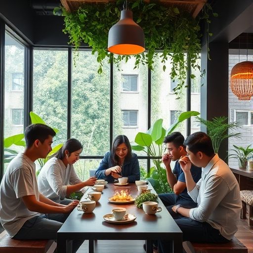 朋友在广州品茶工作室聚会