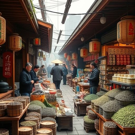 茶叶市场场景