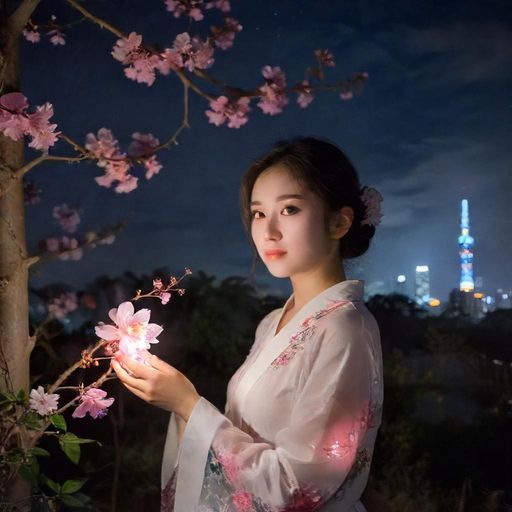 深圳百花夜景，充满活力的城市一角