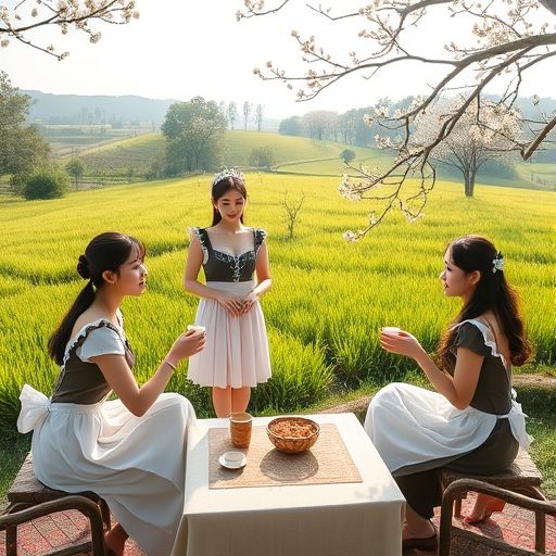 小李与茶友在户外茶会合影