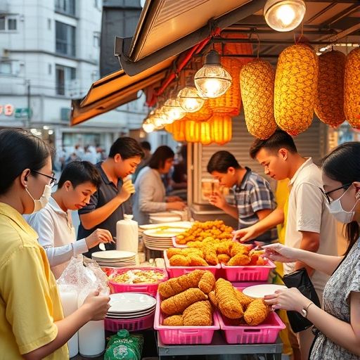 南海美食街头摊位