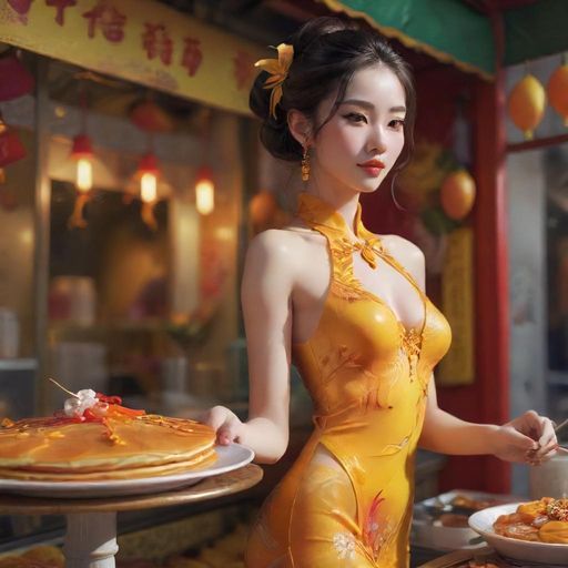 芒果班戟色泽诱人，甜蜜满溢