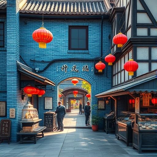 西关茶肆街景