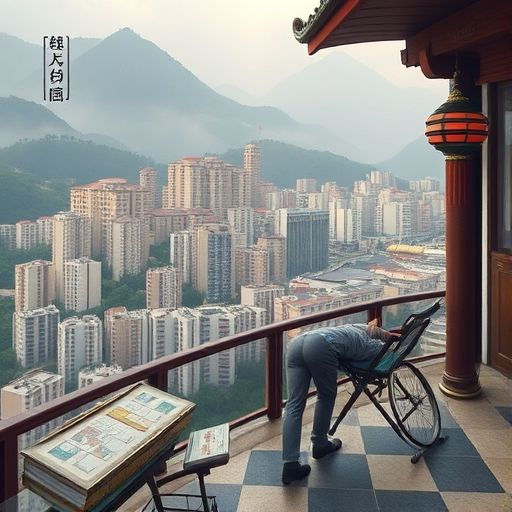广州户外茶肆庭院