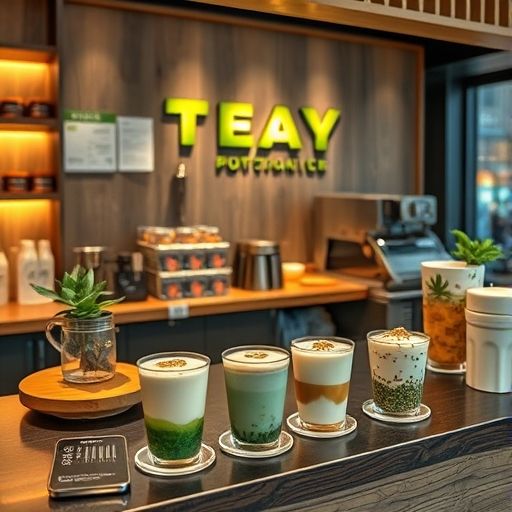 现代茶肆的创意饮品展示