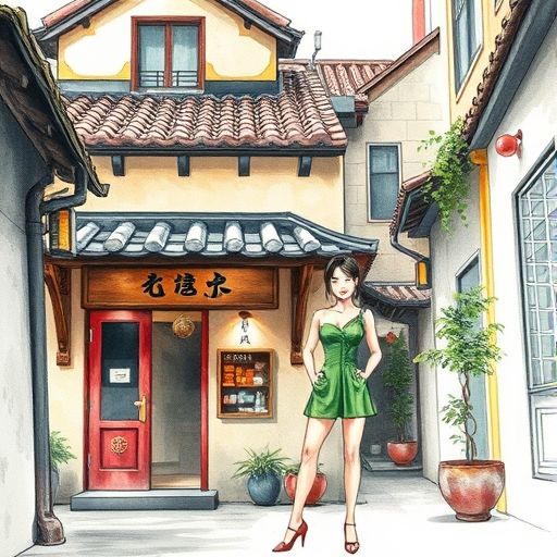 低调的茶室外观，透着文艺气息