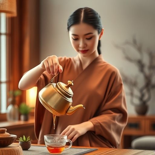 茶艺师冲泡茶叶