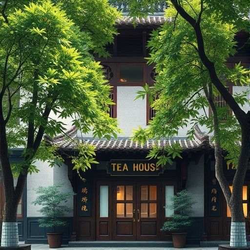 广州白云区茶肆街景