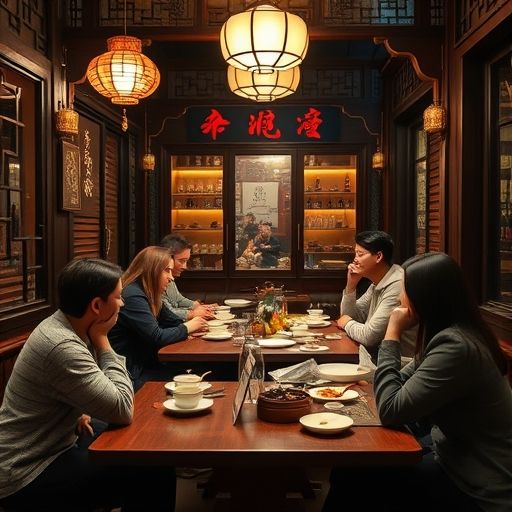 广州茶肆品茶场景