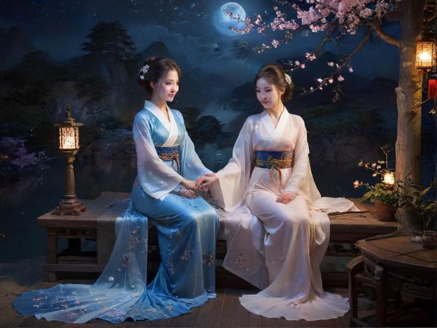 夜场会所大厅的迷幻光影