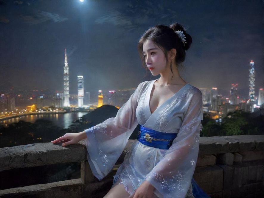 广佛夜生活街头，霓虹灯光璀璨，展现出城市的活力与动感