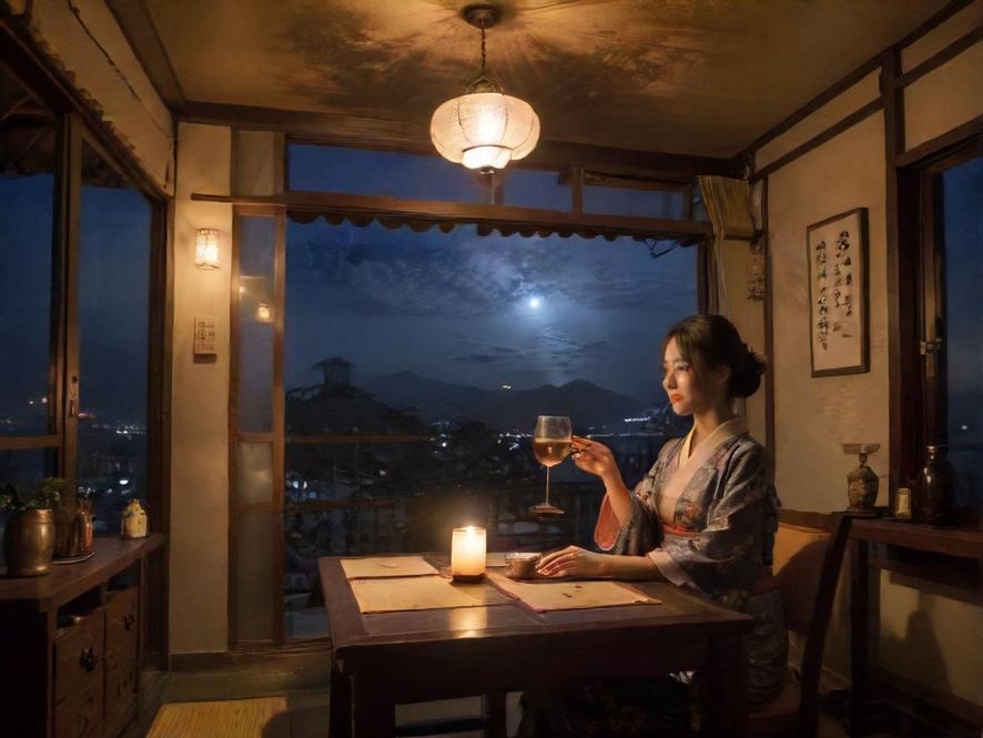 俯瞰深圳夜景的高端休息室