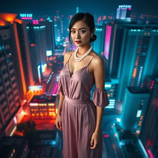 广州璀璨的夜色全景