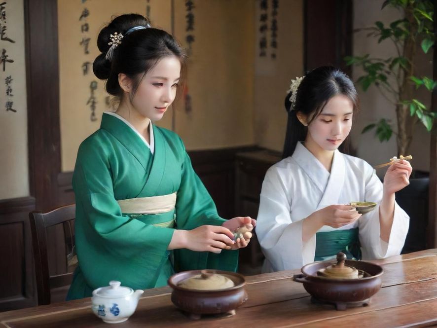 广州隐秘茶社的复古茶艺氛围