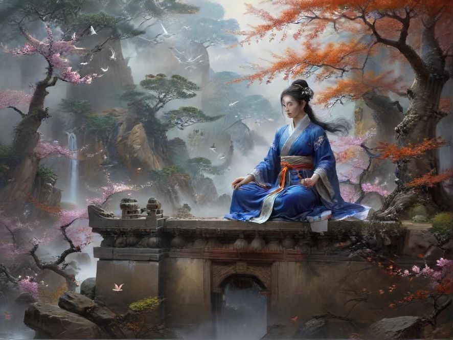 放松的背影