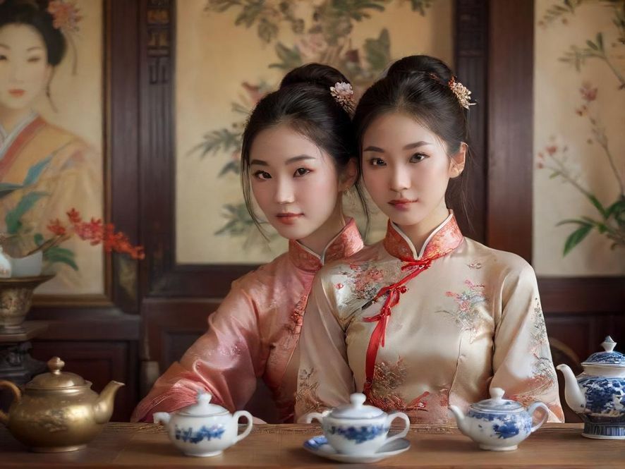 深圳品茶茶艺师表演唯美瞬间