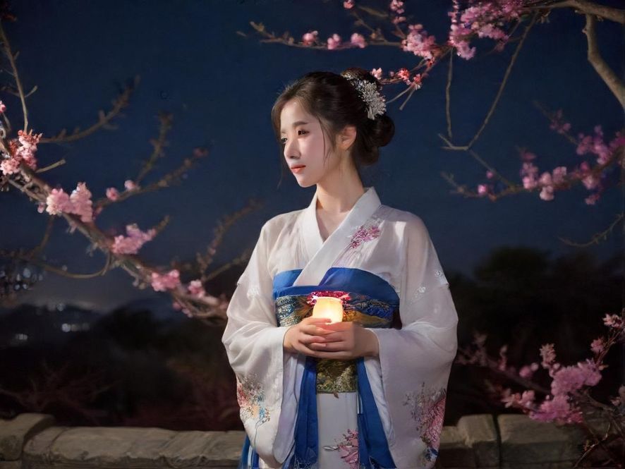 广东百花丛夜场街头夜景