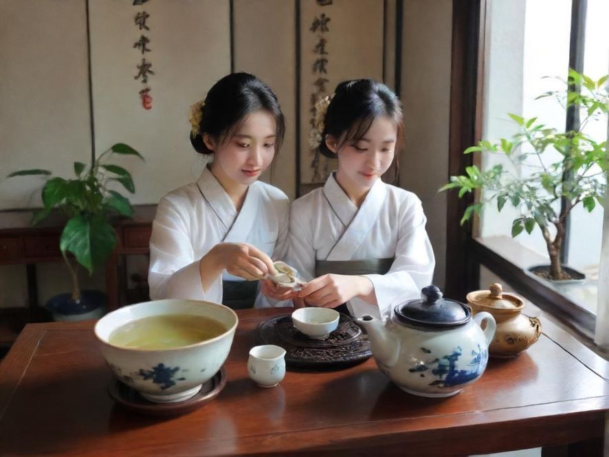 广州隐藏茶社内的复古氛围