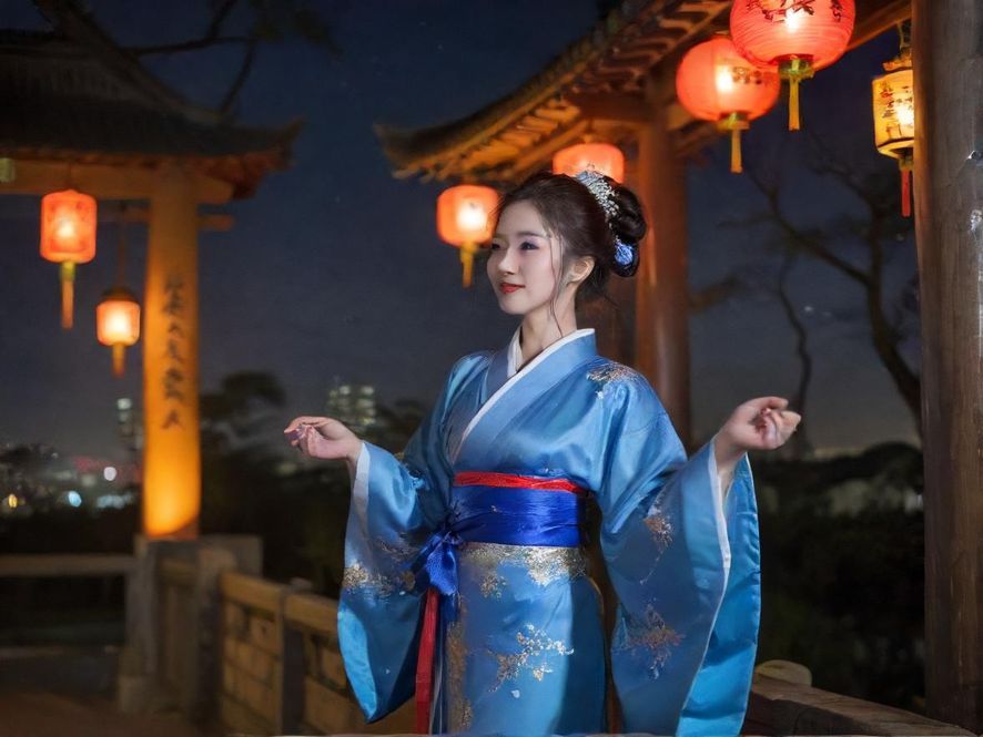 都市夜色下的娱乐场所入口
