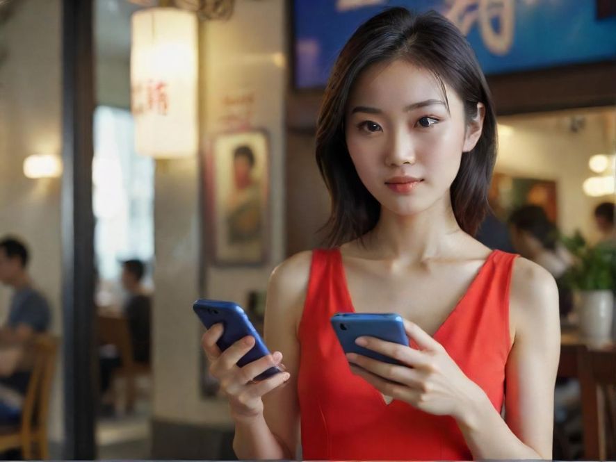 手机屏幕上显示着各种休闲娱乐信息的界面