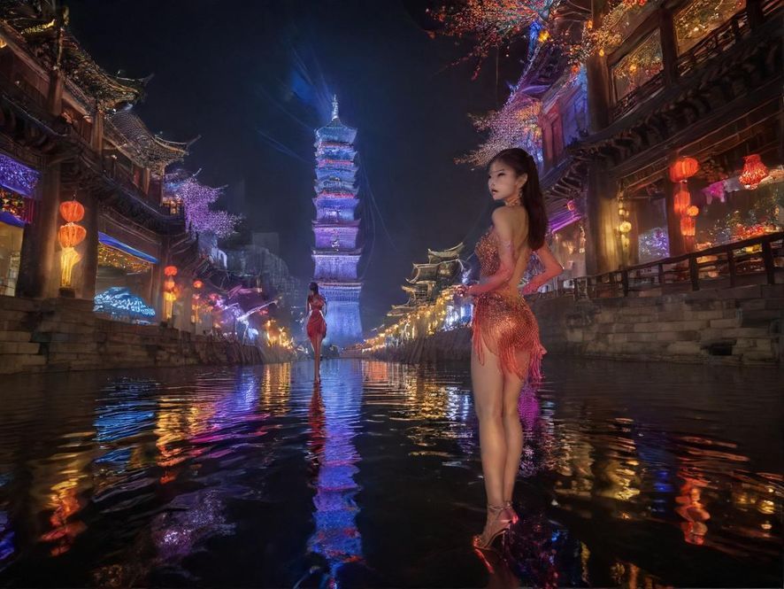 全国凤凰楼夜场派对氛围图