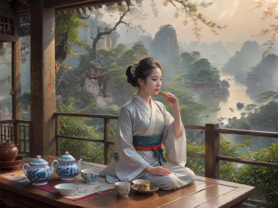 广州隐藏茶社内的温馨休闲场景与茶艺氛围