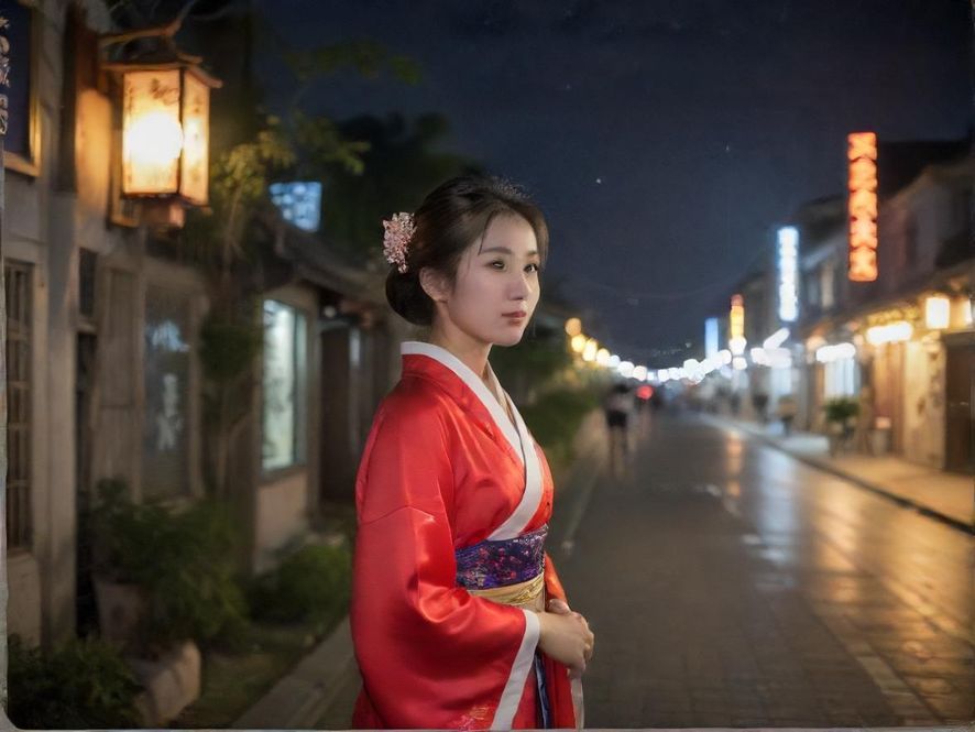 广州陌阡社区夜色一角