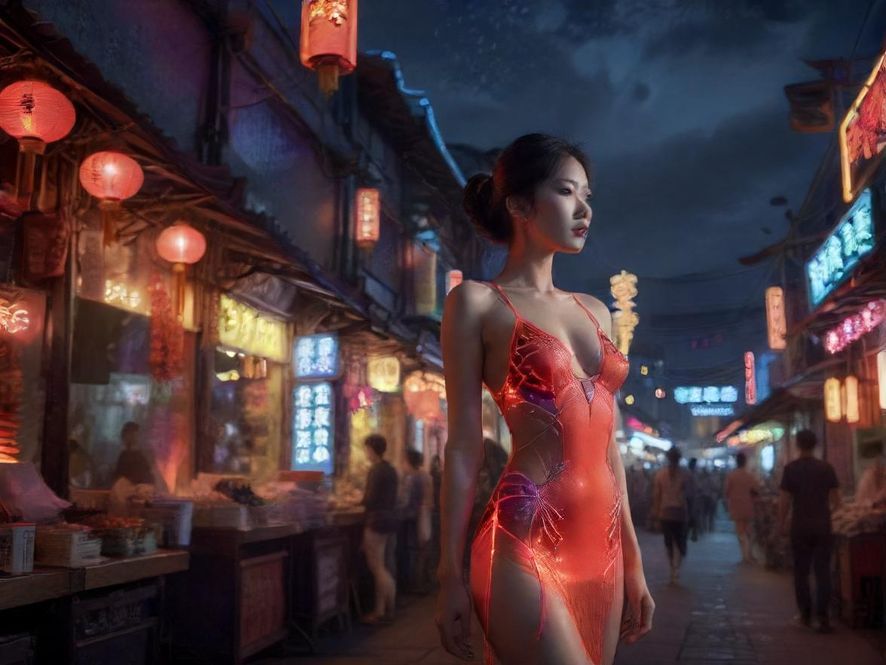 市桥夜场会所夜景外观