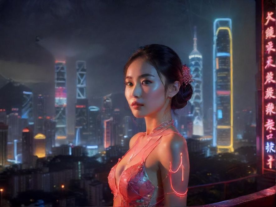 深圳夜场会所夜景全景图