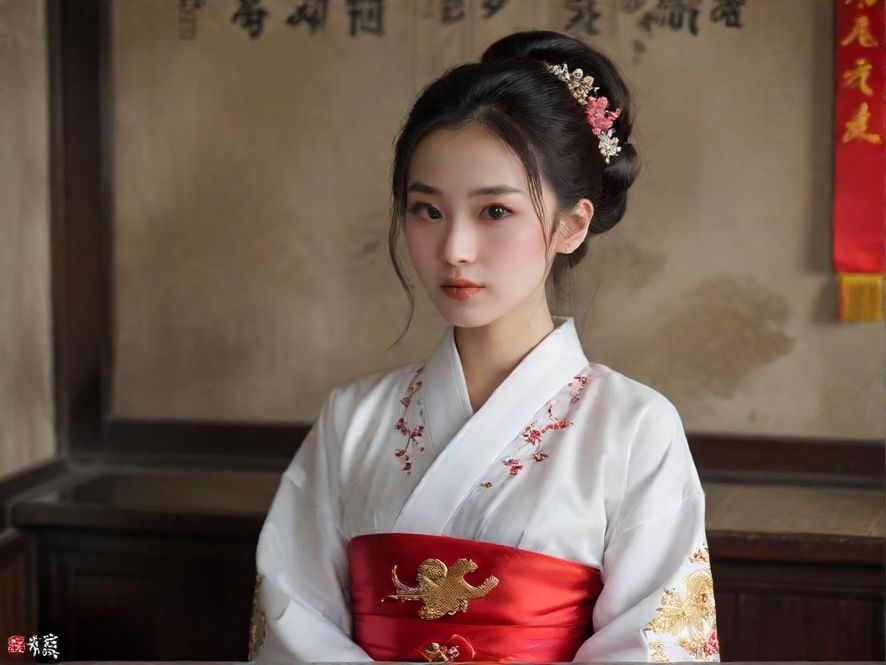 一个女孩在充满艺术感的巷弄里探索创意市集，脸上洋溢着惊喜和好奇