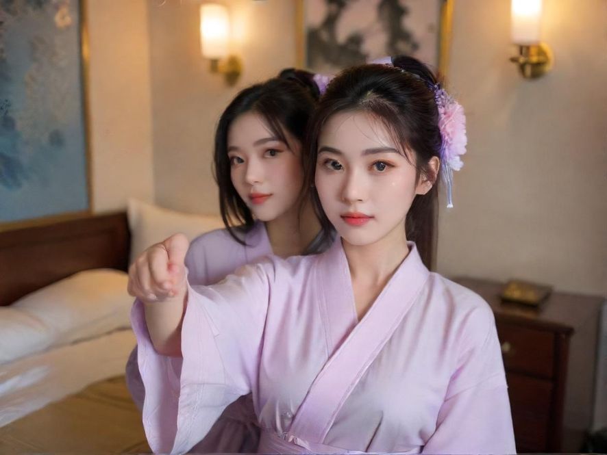 一位女性在温馨舒适的私人会所中享受放松时刻
