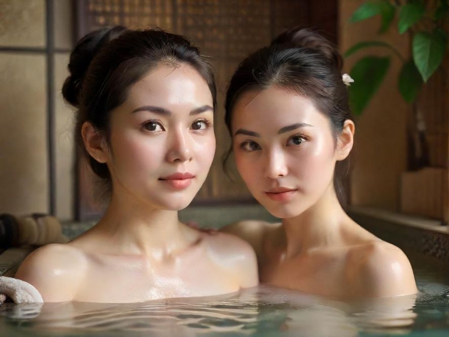 深圳罗湖高端水疗SPA,俯瞰视角,奢华装修,静谧的水疗池散发着柔和的光芒,营造出极致放松的氛围。